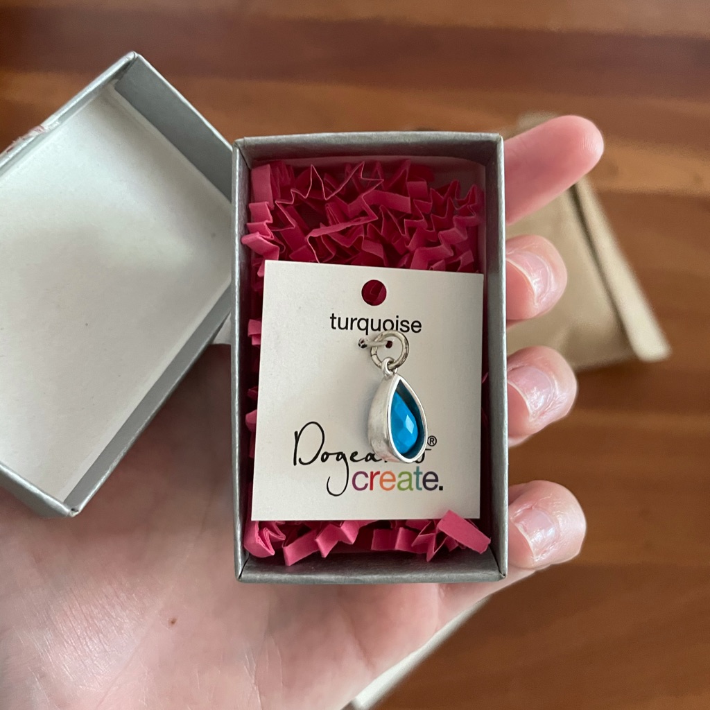 Dogeared Turquoise Tear Drop Charm 15$